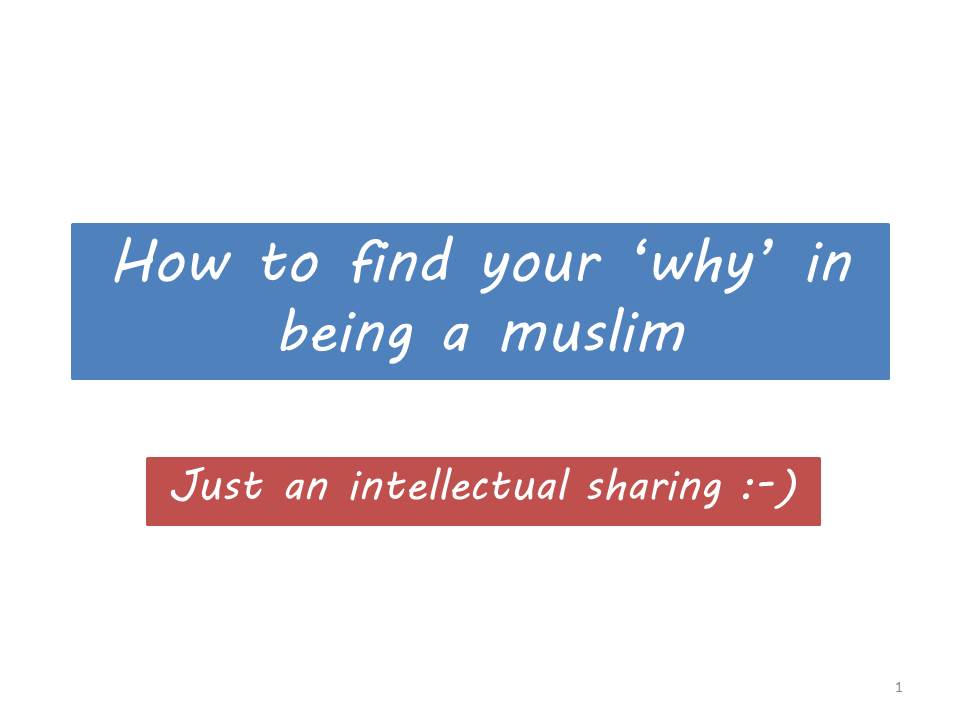 How to find you 'why' in Islam?