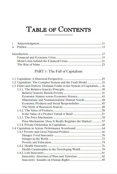 fall of capitalism rise of islam table of contents